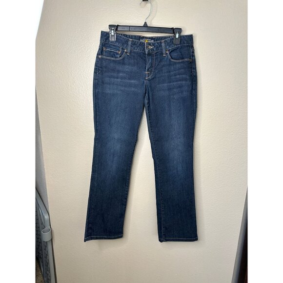 Lucky Brand Womens Straight Fit Blue Jeans Size 8 Mid-Rise Cotton Blend Lola - Picture 1 of 8